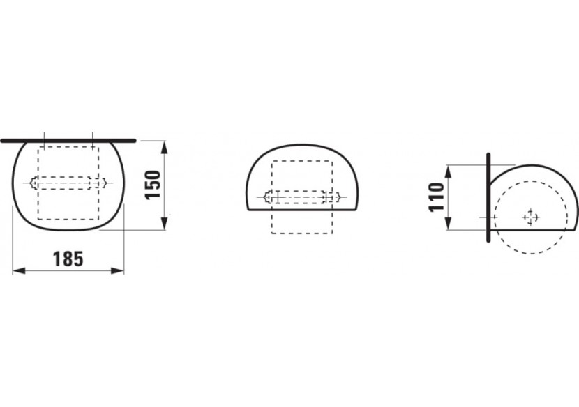 Porte-papier en céramique Alessi Café mat - H8709701880001 - Laufen
