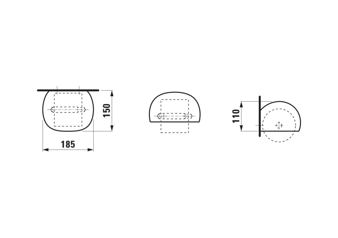 Porte-papier en céramique Alessi Café mat - H8709701888991 - Laufen
