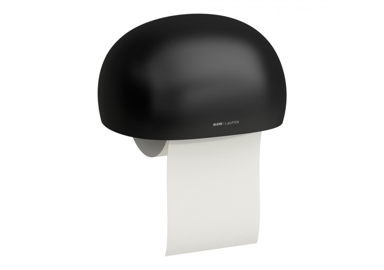 Porte-papier en céramique Alessi Noir mat - H8709707160001 - Laufen