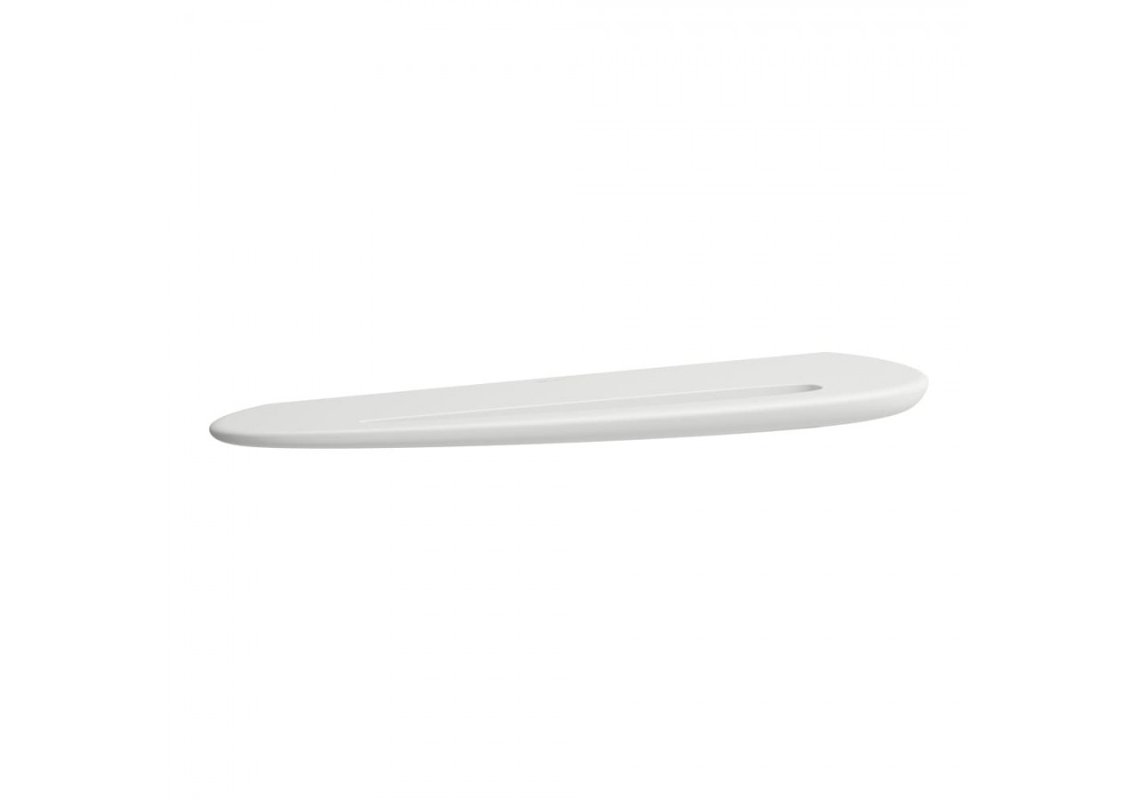 Tablette murale en céramique avec porte-serviettes Alessi Blanc mat 630 x 175 x 50 mm - H8709727578991 - Laufen