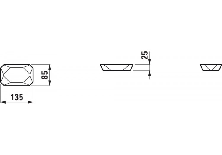 Porte-savon 'Trio' en céramique Home Graphite mat - H8777767580001 - Laufen 2