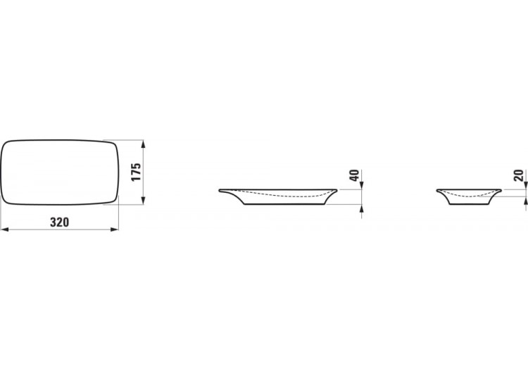 Plateau 'Aurelio' en céramique Home Graphite mat - H8777797580001 - Laufen 2