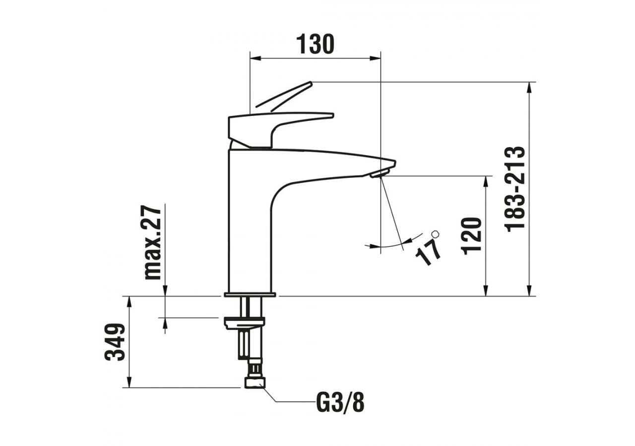 Mitigeur de lavabo Laurin - HF500704428000 - Laufen
