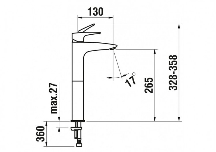 Mitigeur de lavabo Laurin - HF500714428000 - Laufen 2