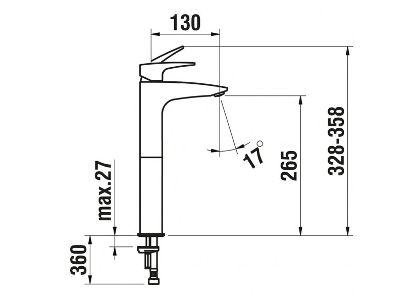 Mitigeur de lavabo Laurin - HF500714428000 - Laufen