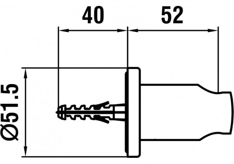 Support fixe pour douchette 'twin' 52 mm Twin - HF504779423000 - Laufen 2