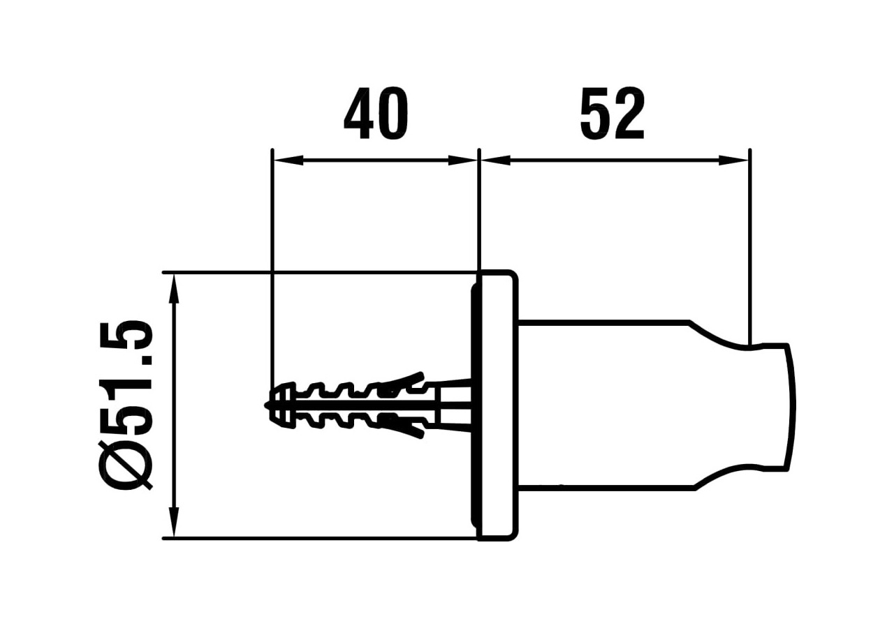 Support fixe pour douchette 'twin' 52 mm Twin - HF504779423000 - Laufen