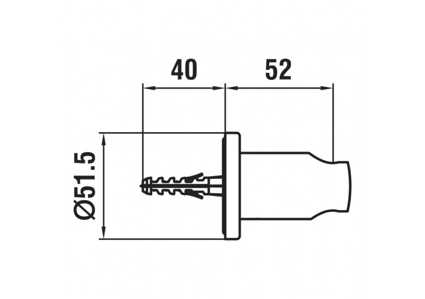Support fixe pour douchette 'twin' 52 mm Twin - HF504779463000 - Laufen