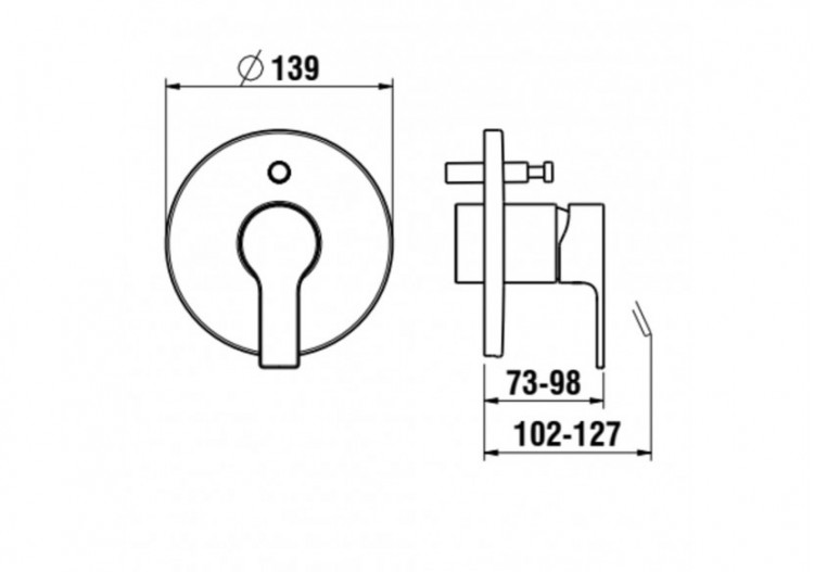 Mitigeurs de bain à encastrer Swisstap - HF506179100000 - Laufen 2