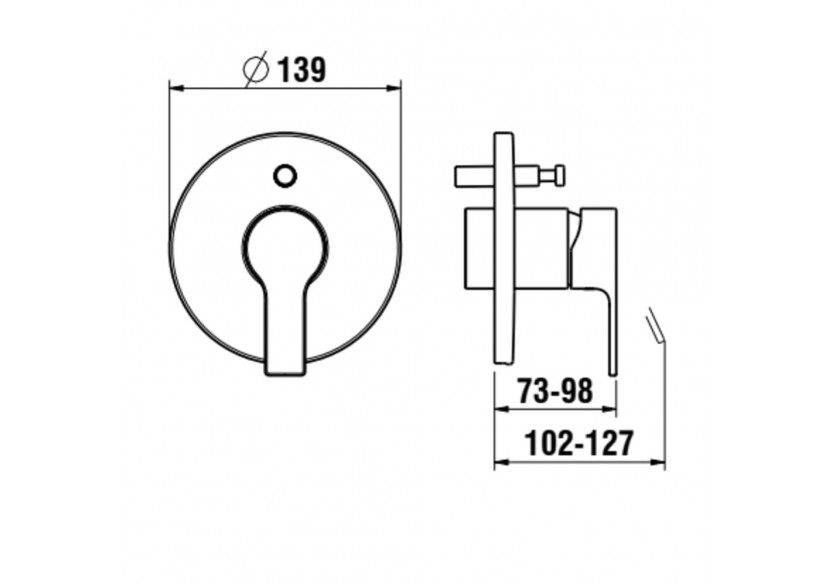Mitigeurs de bain à encastrer Swisstap - HF506179100000 - Laufen