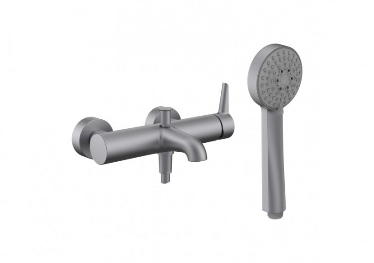 Mitigeur de bain mural à levier unique avec inverseur avec flexible et douchette Pure - HF901760423600 - Laufen