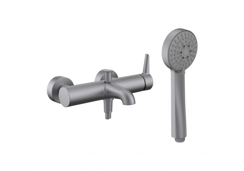 Mitigeur de bain mural à levier unique avec inverseur avec flexible et douchette Pure - HF901760423600 - Laufen