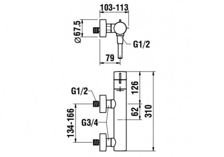 Mitigeurs de douche Twin - HF905451100600 - Laufen 2