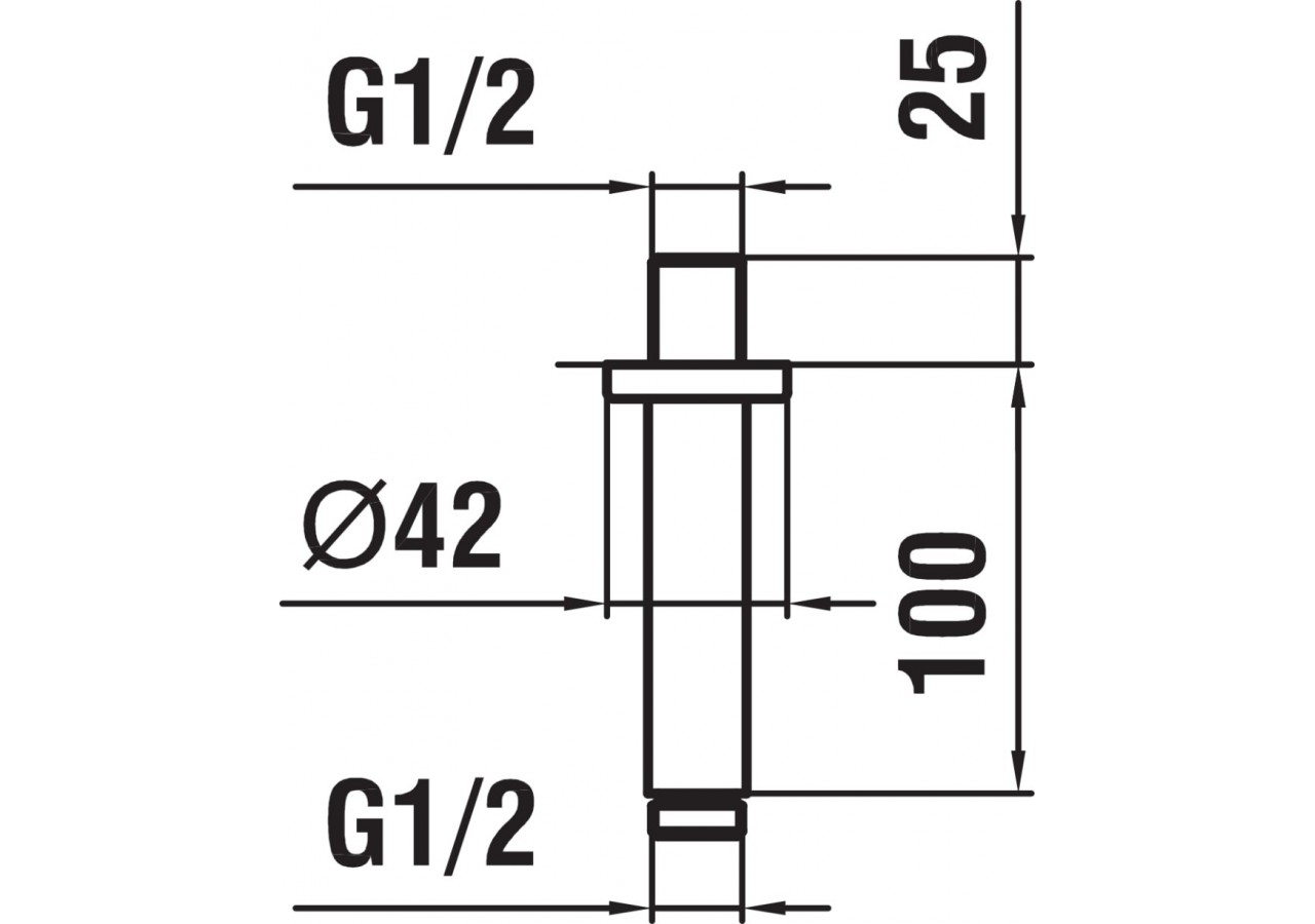 Bras de plafond pour pomme de douche pluie Divers - HF960098462001 - Laufen