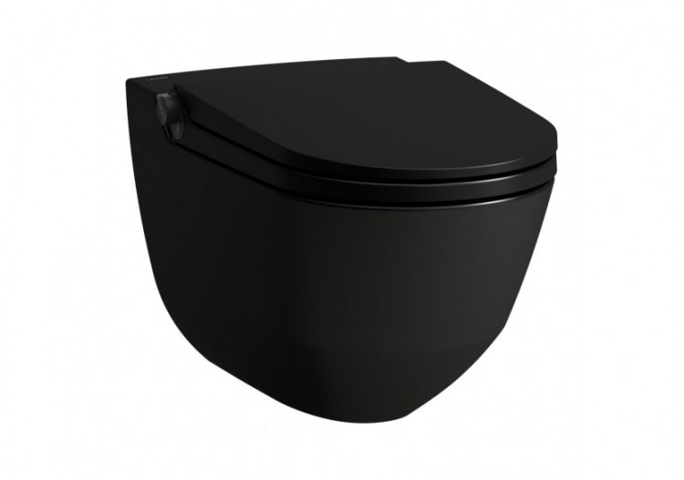 WC lavant suspendu sans bride Riva Noir mat et titane noir mat 600 x 395 x 405 mm - H8206917230001 - Laufen