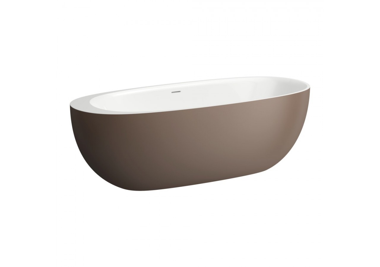 Baignoire indépendante Alessi Exterieur caffè mat/interieur blanc mat 1850 x 800 x 590 mm - H2209721660001 - Laufen