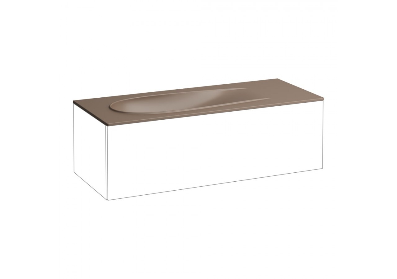 Lavabo à poser sur meuble Alessi Caffè mat 1200 x 500 x 15 mm - H8179791881091 - Laufen