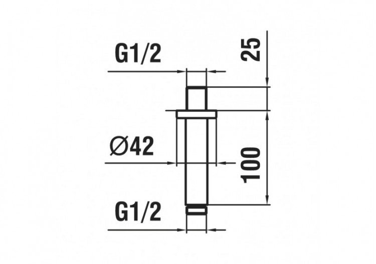 Bras de plafond pour pomme de douche pluie 100mm Divers - HF960098463001 - Laufen 2
