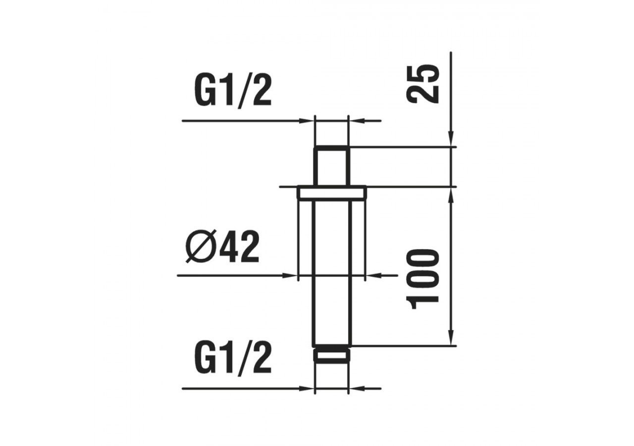 Bras de plafond pour pomme de douche pluie 100mm Divers - HF960098465001 - Laufen