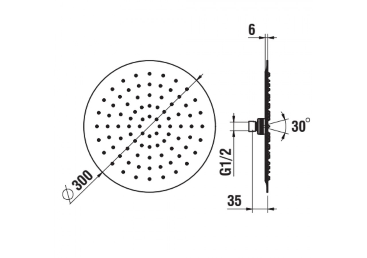 Pomme de douche pluie ronde ultra-plate Divers - H3679810812321 - Laufen