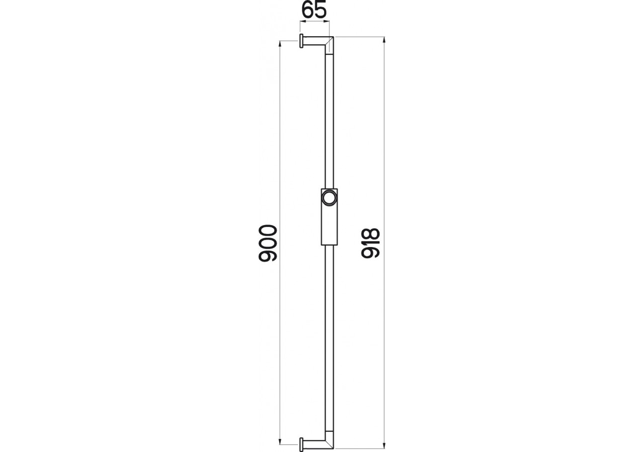 Barre de douche coulissante style 90 cm - A720.FR.000.05N - Nikles