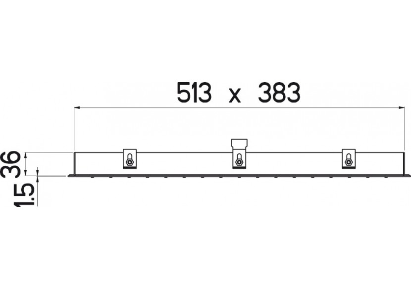 Cadre de pluie 500 x 370 – inox - A50.X01.001N - Nikles