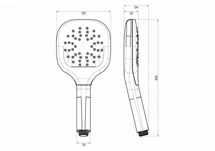 Douchette Avanti 120 Uno chrome - BS2605N - Nikles 2