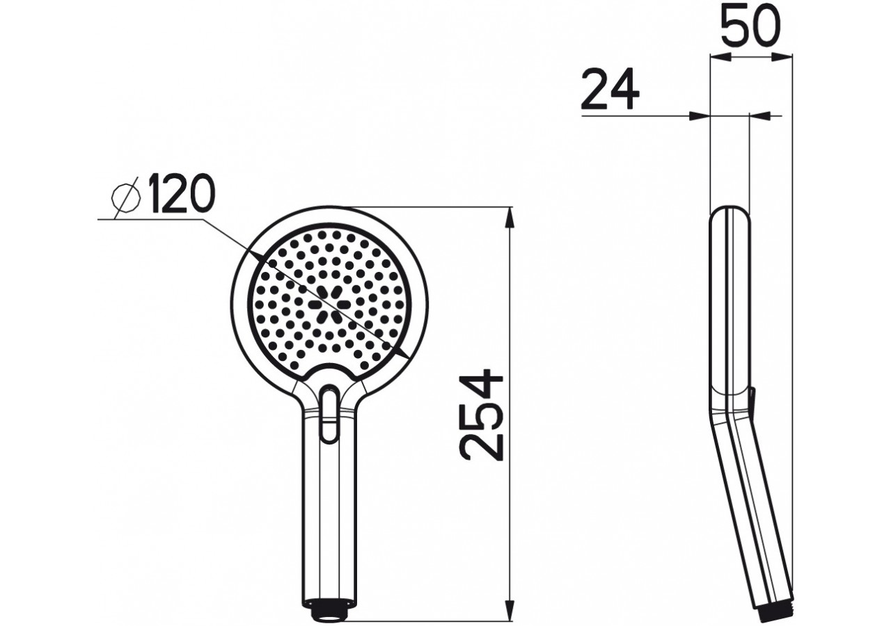 Douchette carbone 120 Duo chrome / carbone Airdrop - B2851QDN - Nikles
