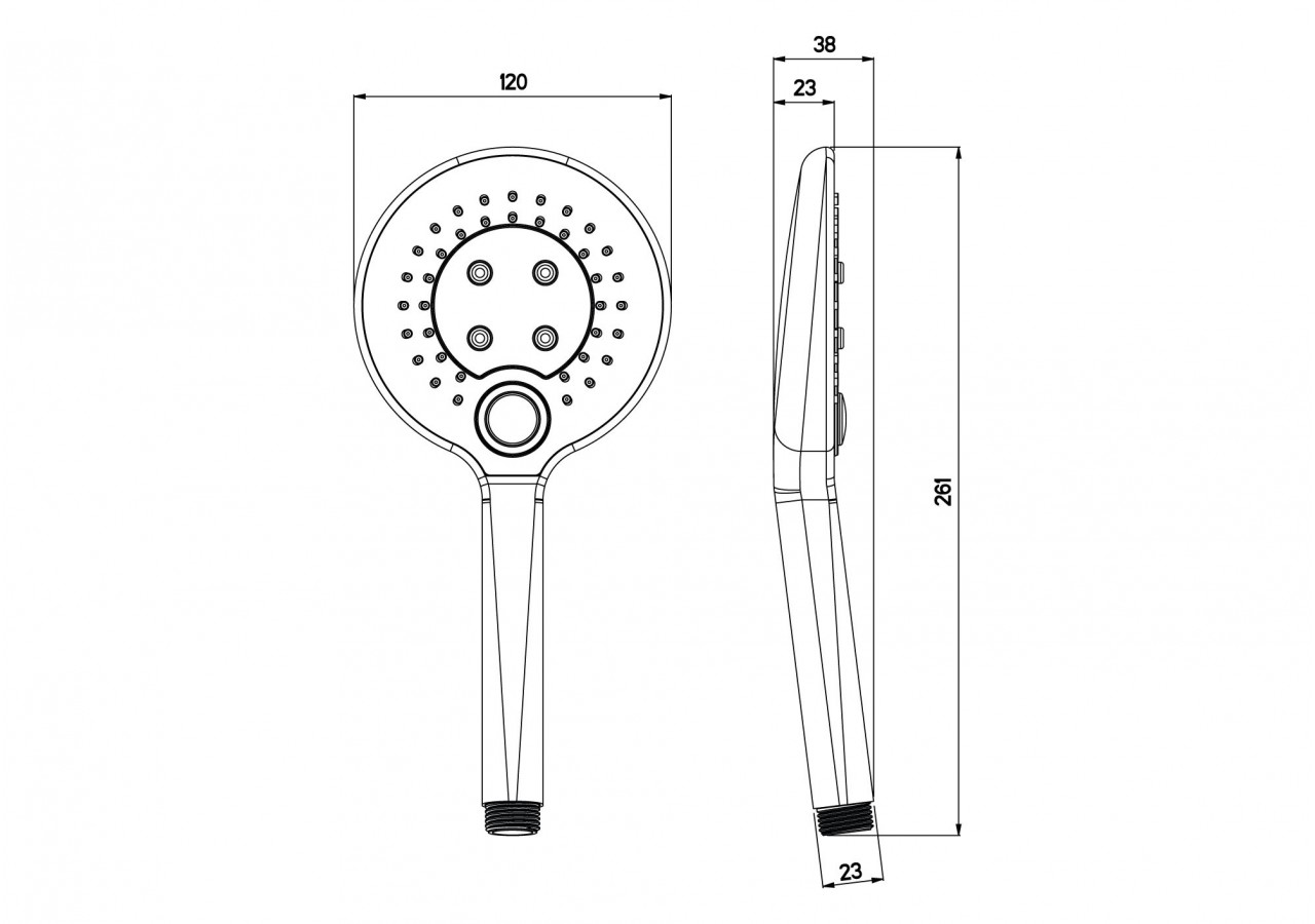 Douchette Nova ronde 120 3s silk éco chrome - BS4005QTEN - Nikles