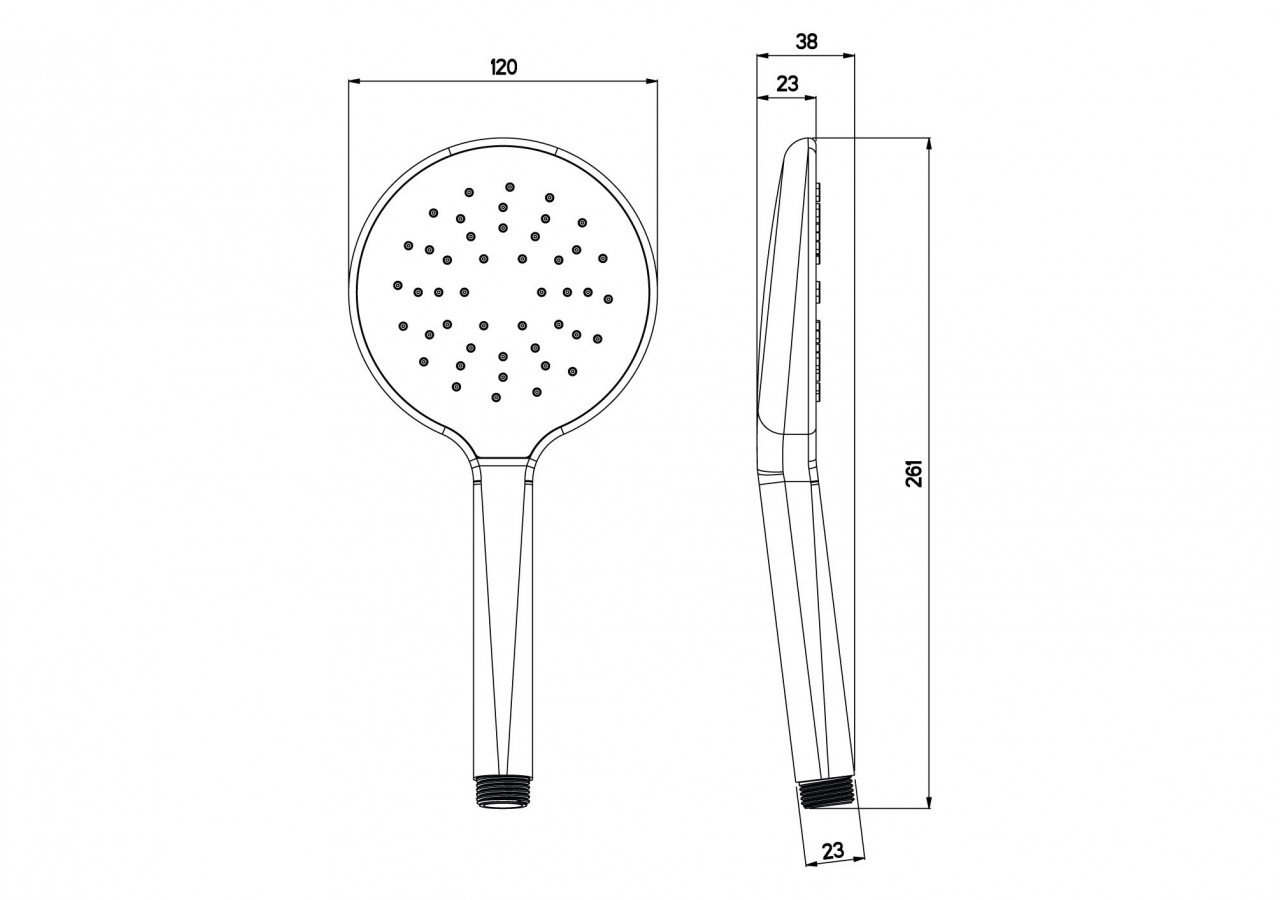 Douchette Nova ronde 120 Uno - BS4005N - Nikles