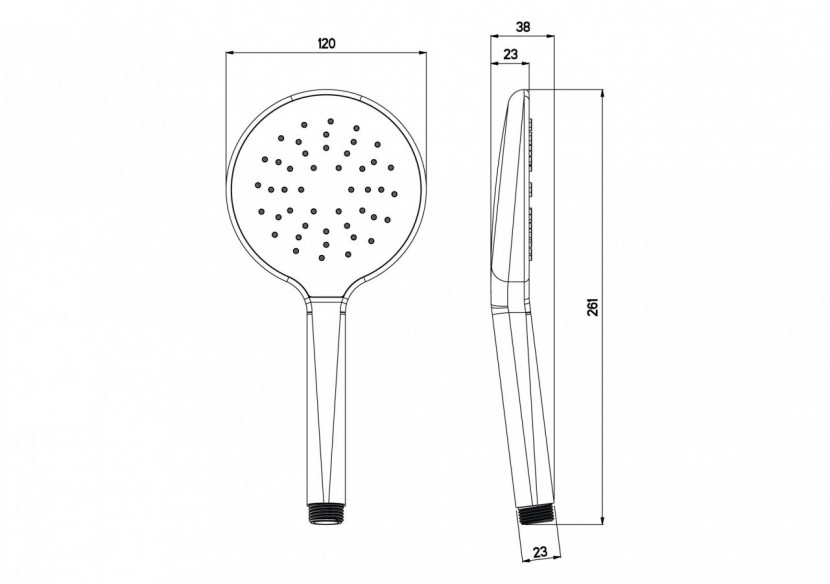 Douchette Nova ronde 120 Uno - BS4005N - Nikles