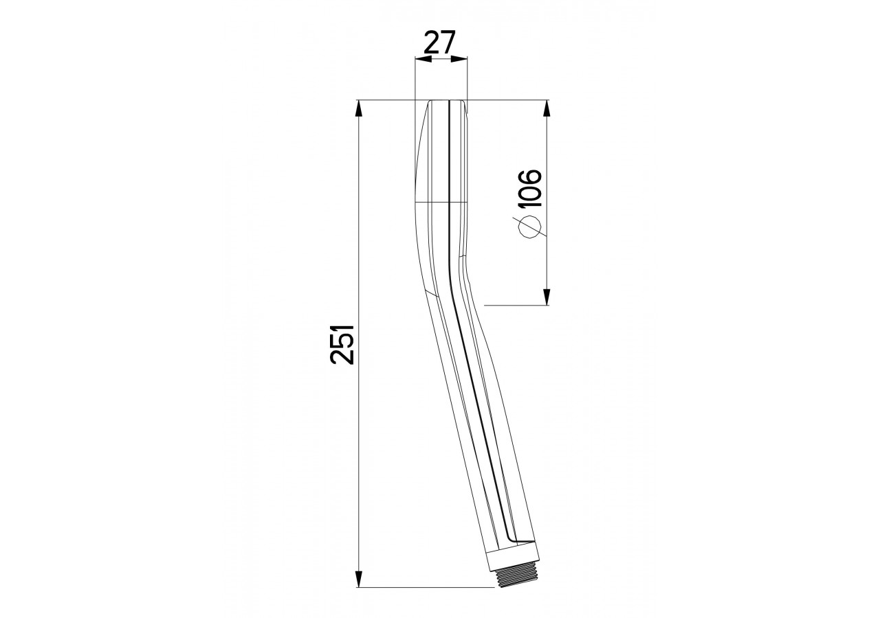 Douchette Sky 105 Uno valve de contrôle de pression - BS3105N - Nikles