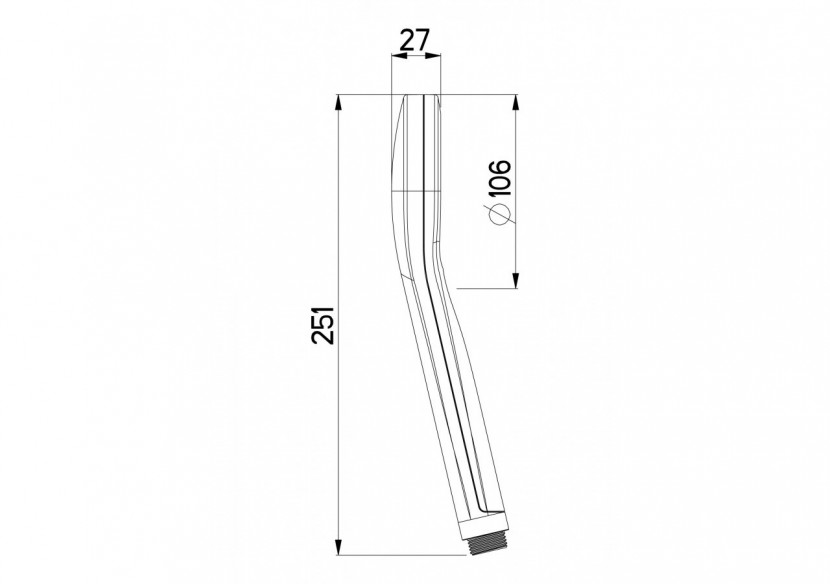 Douchette Sky 105 Uno valve de contrôle de pression - BS3105N - Nikles