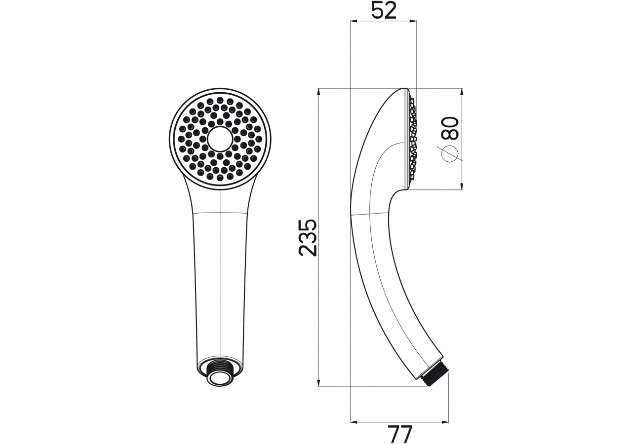 Douchette smile 75 Clean - D0305F - Nikles