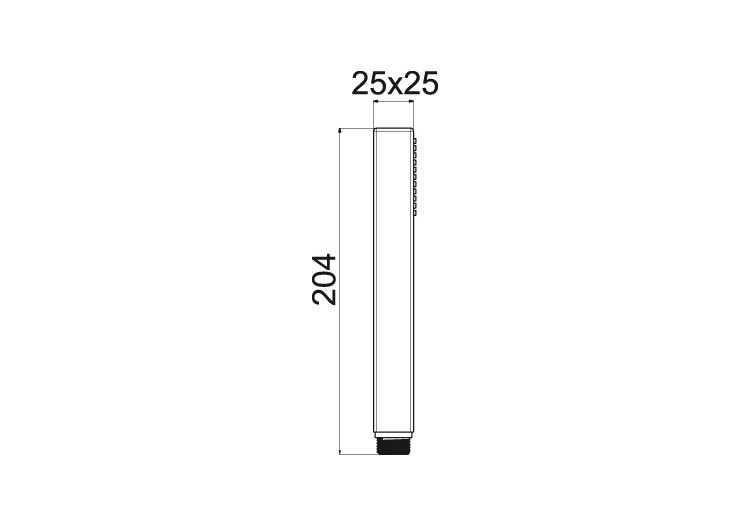 Douchette stilo Quadro laiton - A0805N - Nikles 2