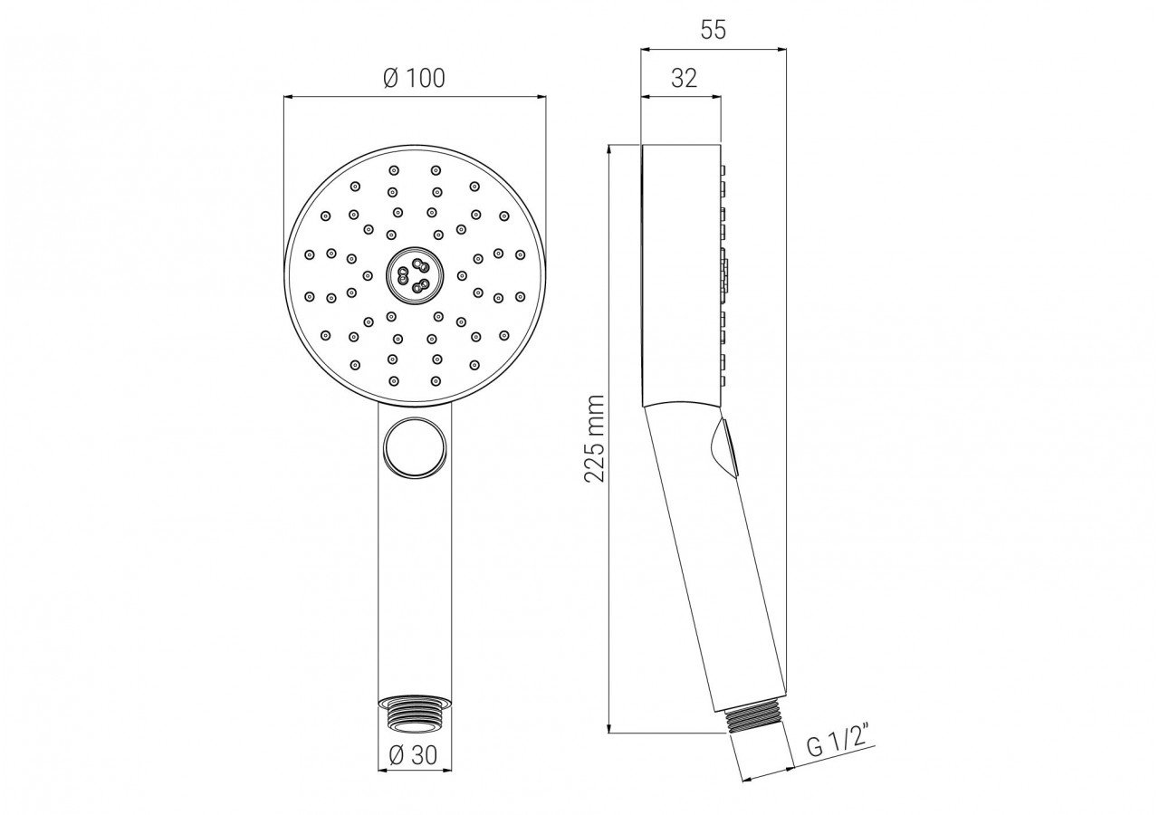 Douchette Techno 100 3s tourbillon chrome - BS5005QSN - Nikles