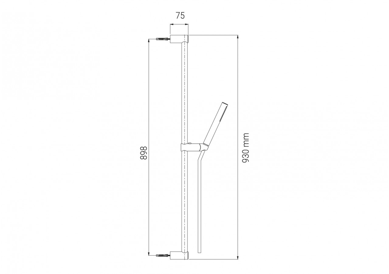 Kit de douche carbone stick Uno - A745.FR.461.51N - Nikles