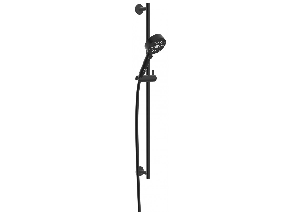 Kit de douche Techno 18 fixe noir mat - A717.TL.661.07N - Nikles