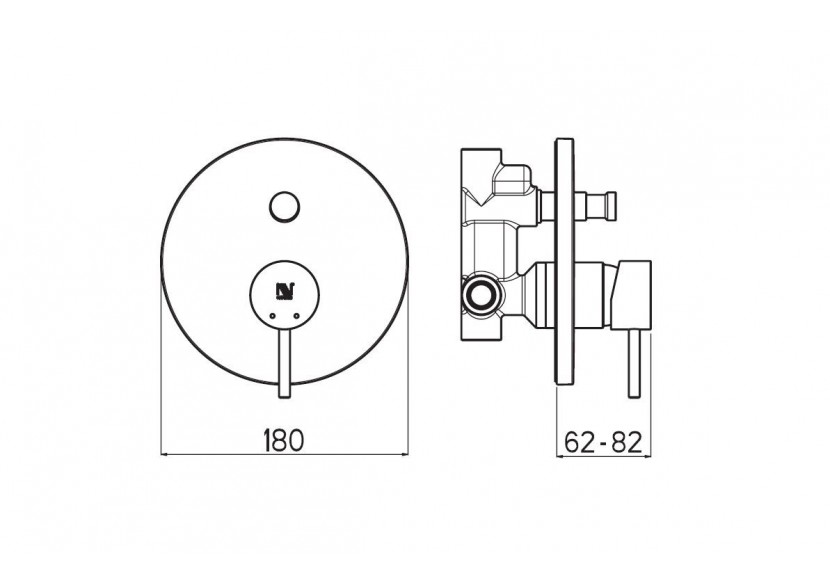 Kit de montage pour robinet de douche encastré Architect 2 voies - FCD.01.501.05N - Nikles