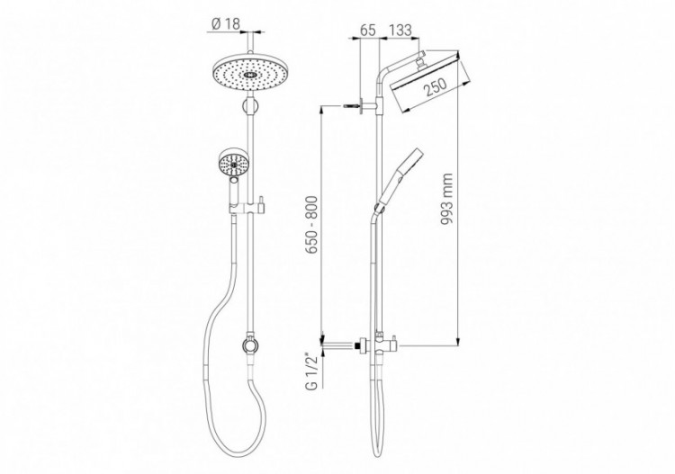 Kit système 1 Techno 18 chrome - A73.80.67W.05N - Nikles 2