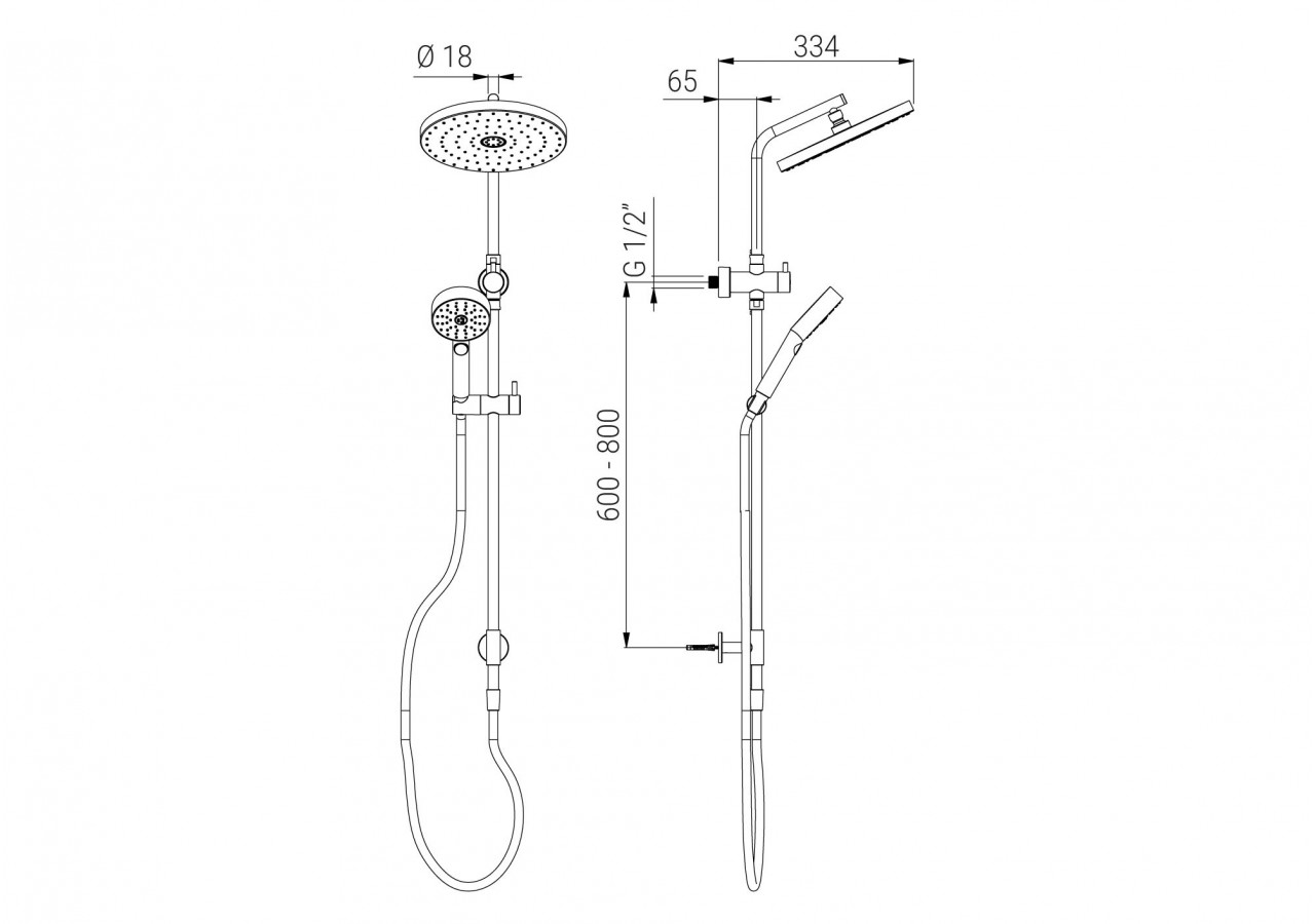 Kit système 5 Techno 18 chrome - A73WD.80.67W.05N - Nikles