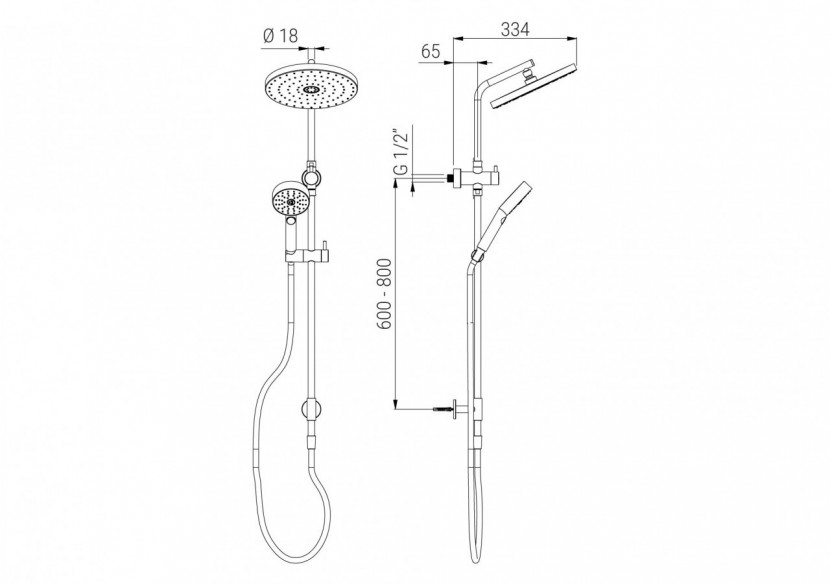 Kit système 5 Techno 18 chrome - A73WD.80.67W.05N - Nikles