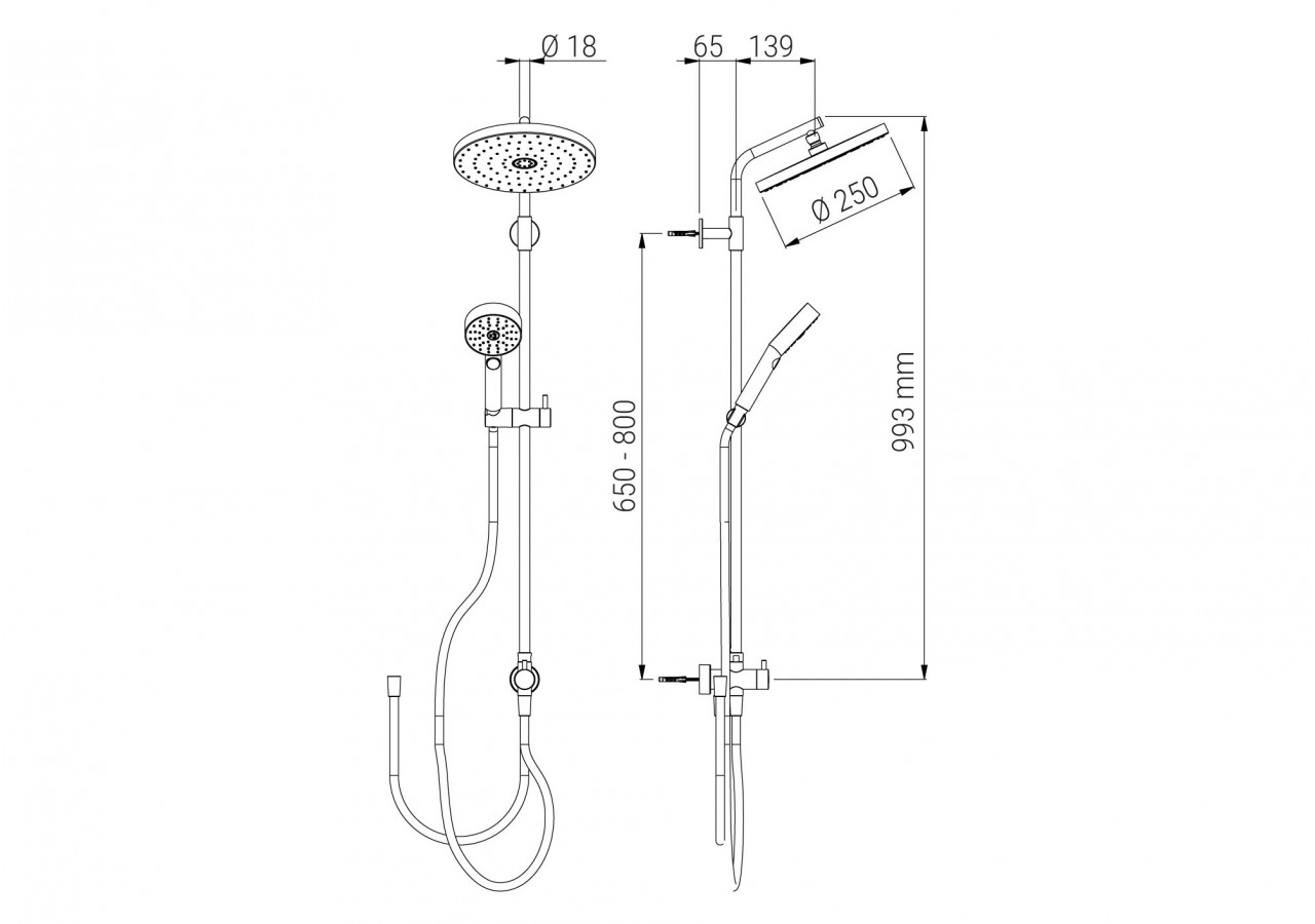 Kit système 6 Techno 18 noir mat - A73MS.80.67W.07N - Nikles