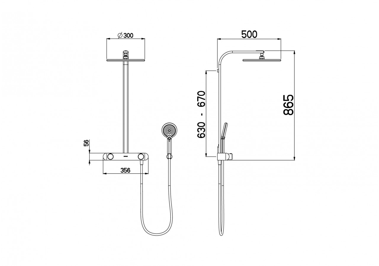 Kit système thermostatique Infinity - B70TH.54.45D.05N - Nikles