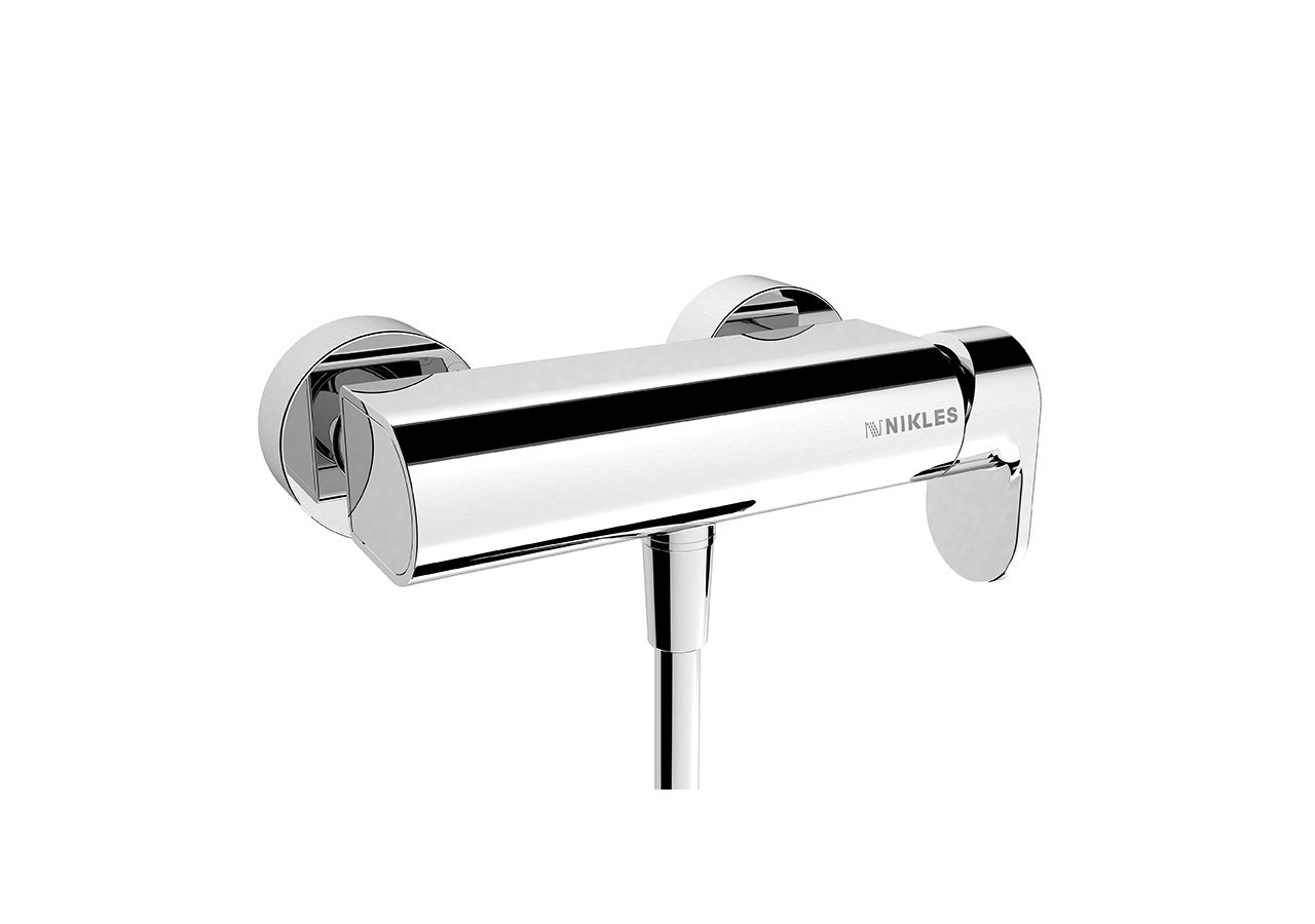 Mitigeur de douche à levier unique Techno 1 voie chrome - A65RU.SL1.001.05N - Nikles