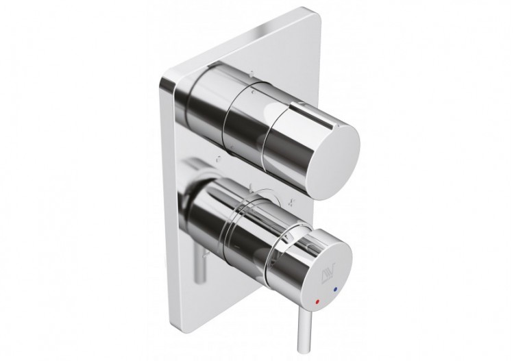 Mitigeur encastré Quadro 3 voies chrome - B61R.001.05N - Nikles