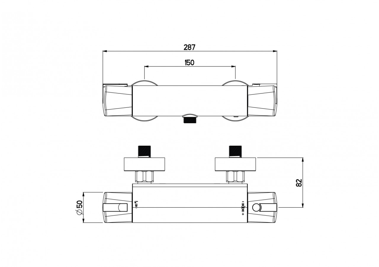 Mitigeur thermostatique soft edge 1 voie - A45RU.TH1.001.05N - Nikles