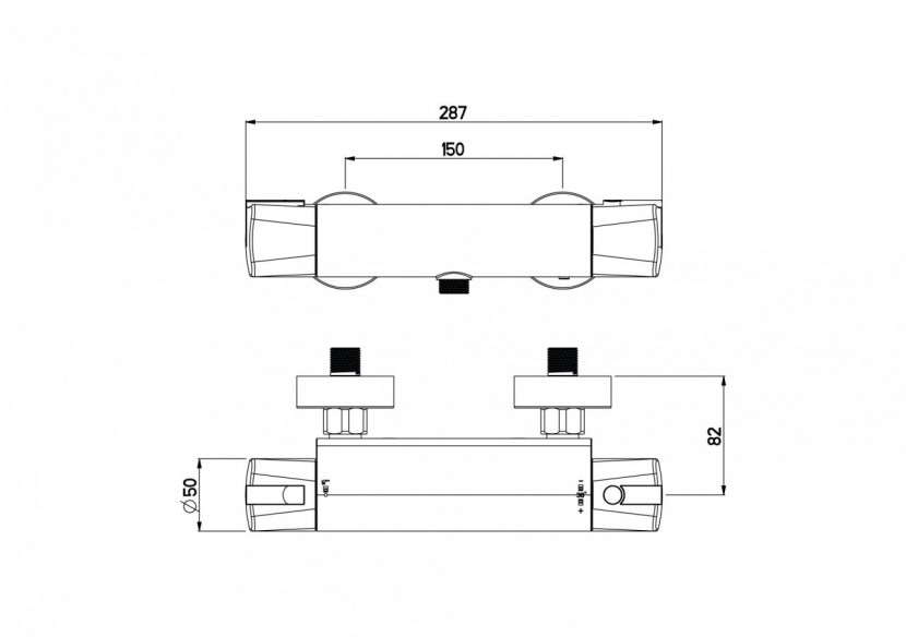 Mitigeur thermostatique soft edge 1 voie - A45RU.TH1.001.05N - Nikles Mitigeur thermostatique soft edge 1 voie - A45RU.TH1.001.05N - Nikles