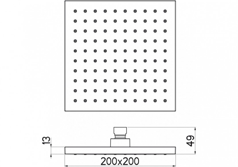 Pomme de douche Fresh carrée 200 - D3105F - Nikles