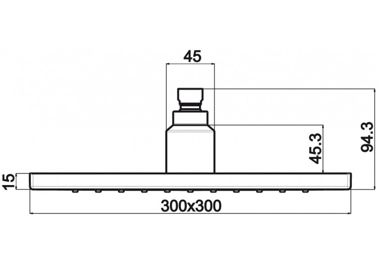 Pomme de douche Fresh led carrée 300 - D4105N - Nikles 2